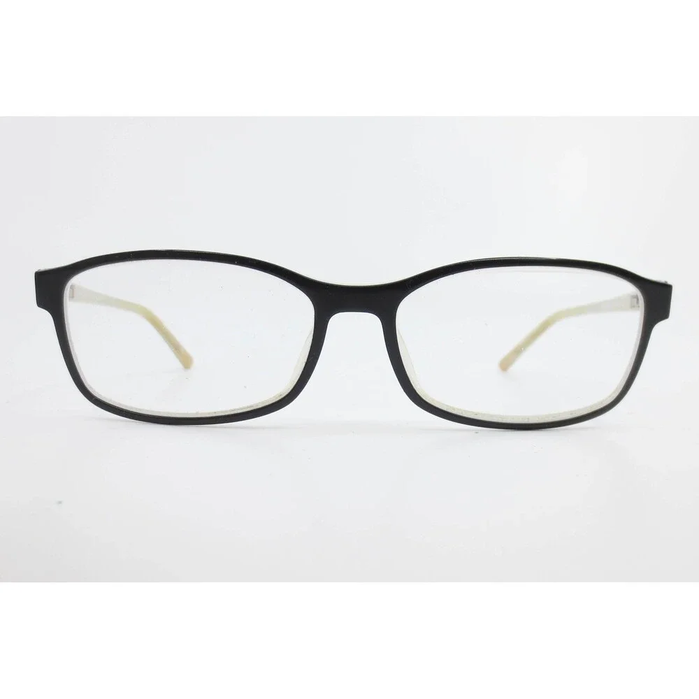 Morel France Lightec 7669L Black Cream Rectangular Eyeglasses Frames 51-15-135